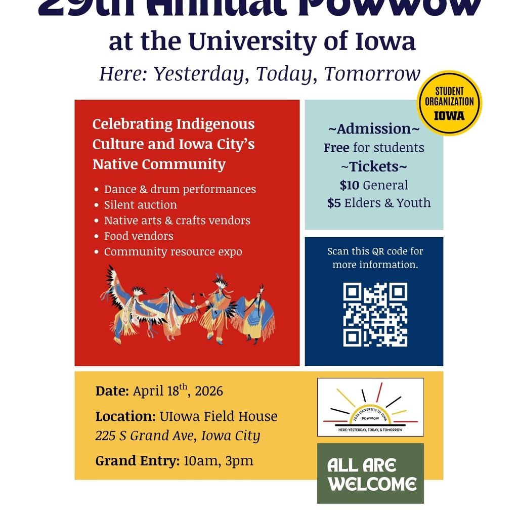 29th Annual Powwow at the University of Iowa promotional image