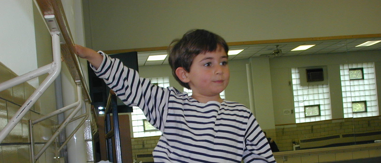 4-year-old Paul Amrani, dancing in Halsey Hall during a Youth Ballet class