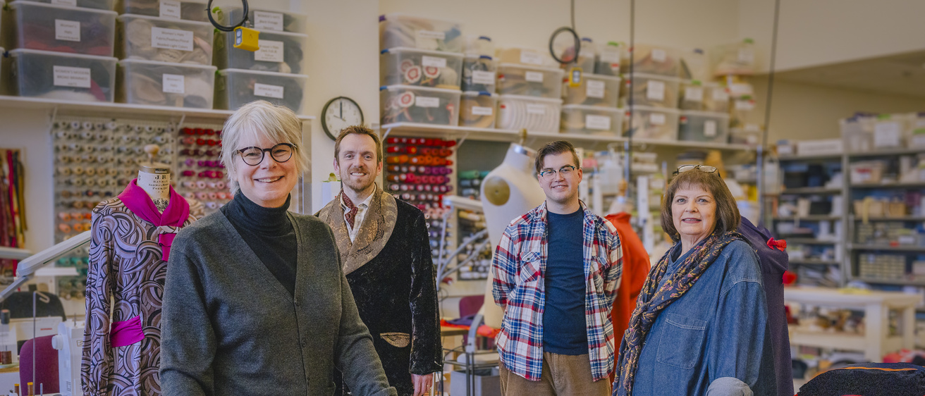 Margaret Wenk-Kuchlbauer and her team in the UI Costume Shop at Hancher Auditorium