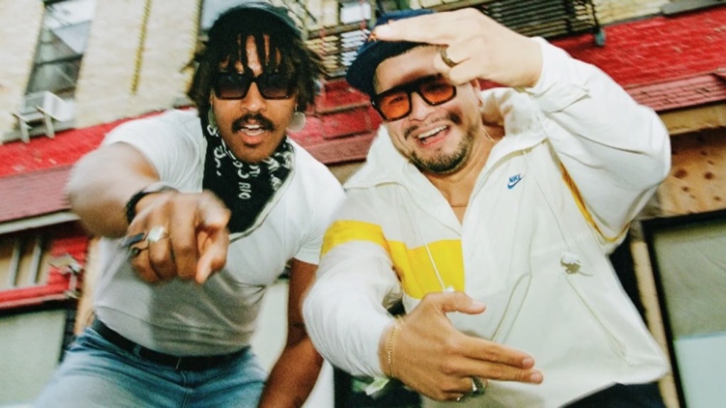 Nygel D Robinson (left) and Brian Quijada (left) photographed on the streets of New York